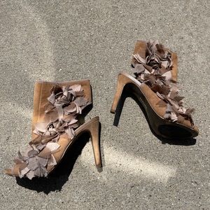 Report Inez Open Toe Heel Ankle Booties